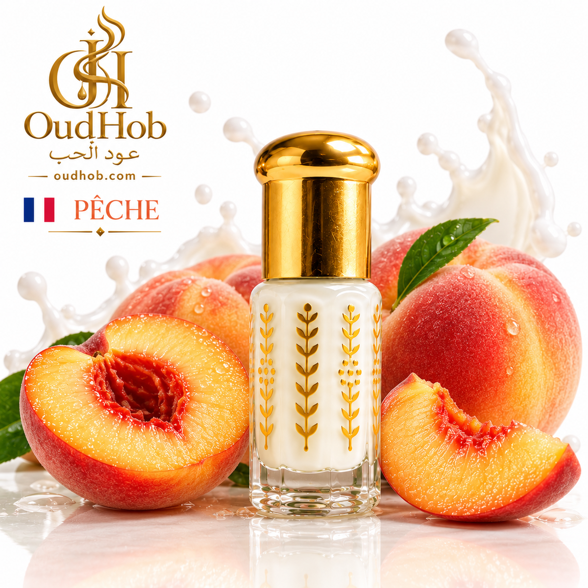 Musc Tahara Pêssego – Almíscar Íntimo Sem Álcool 3 ml – OudHob | عود الحب