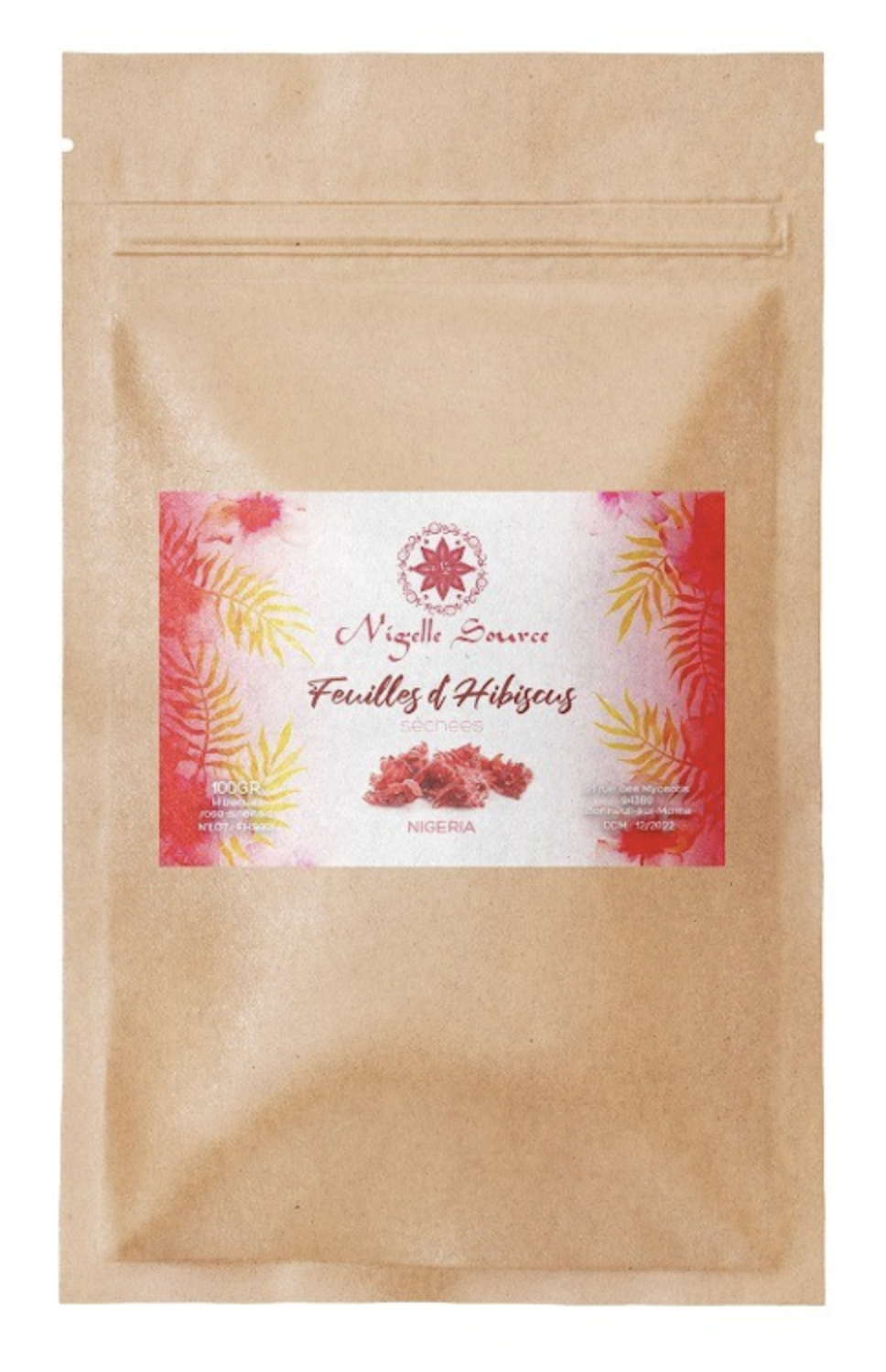 Fleurs d'Hibiscus d'Egypte 100g Usage Alimentaire - Nigelle Source