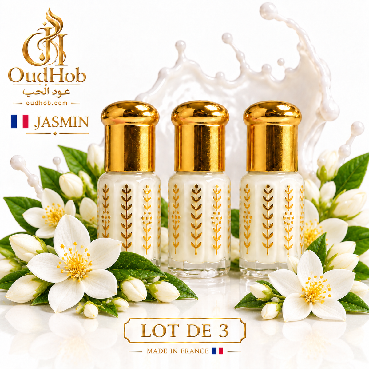 Musc Tahara Jasmin – Alkoholfrei 3 ml – Hergestellt in Frankreich – OudHob | عود الحب