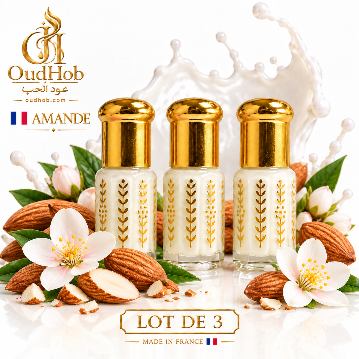 Musc Tahara Mandel – Alkoholfrei 3 ml – Hergestellt in Frankreich – OudHob | عود الحب