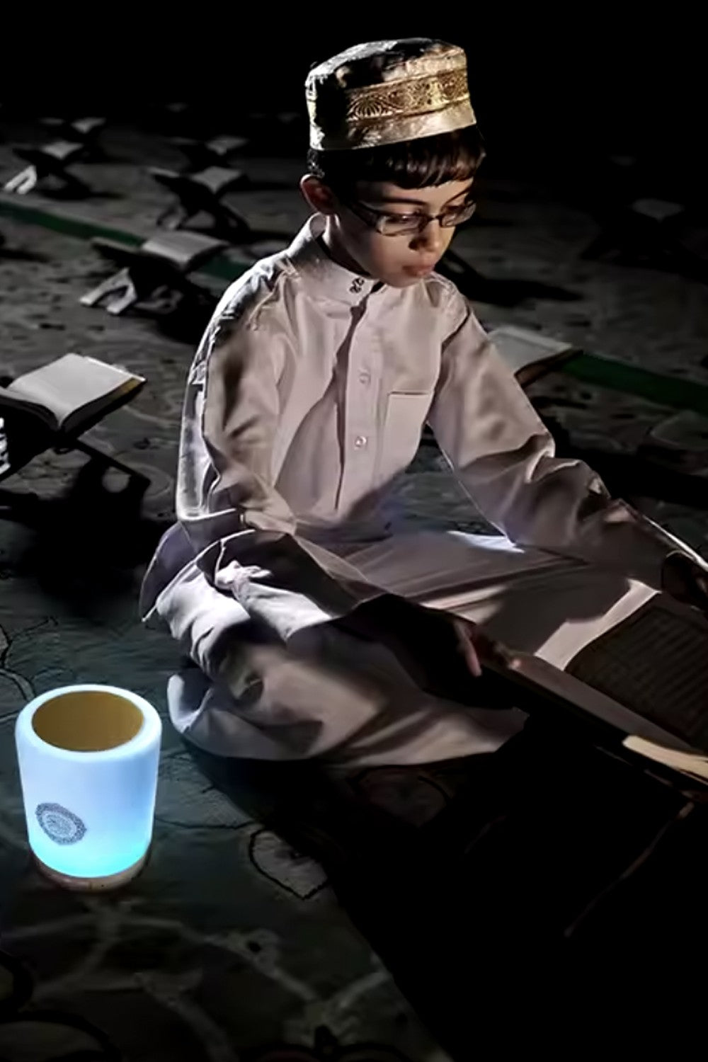 Veilleuse Coranique MP3, Lampe Led Coranique SQ112, Bluetooth avec télécommande - Equantu SQ112