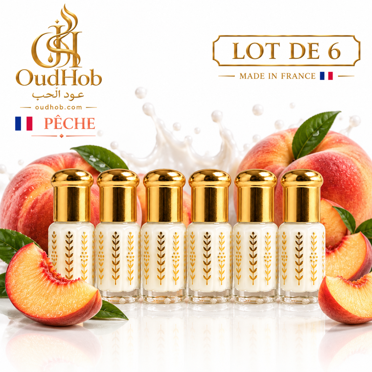 Musc Tahara Pêssego – Almíscar Íntimo Sem Álcool 3 ml – OudHob | عود الحب