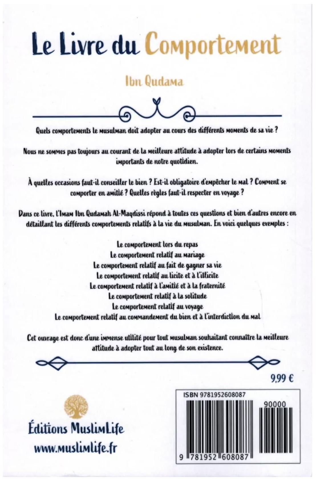 Le Livre du Comportement de Ibn Qudama - Édition MuslimLife