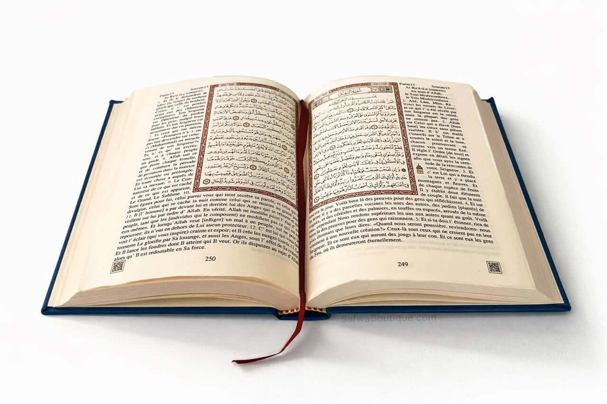 Coran Arabe Français avec QR Code – Traduction Française – Grand Format 14×20 cm – Couverture Luxe