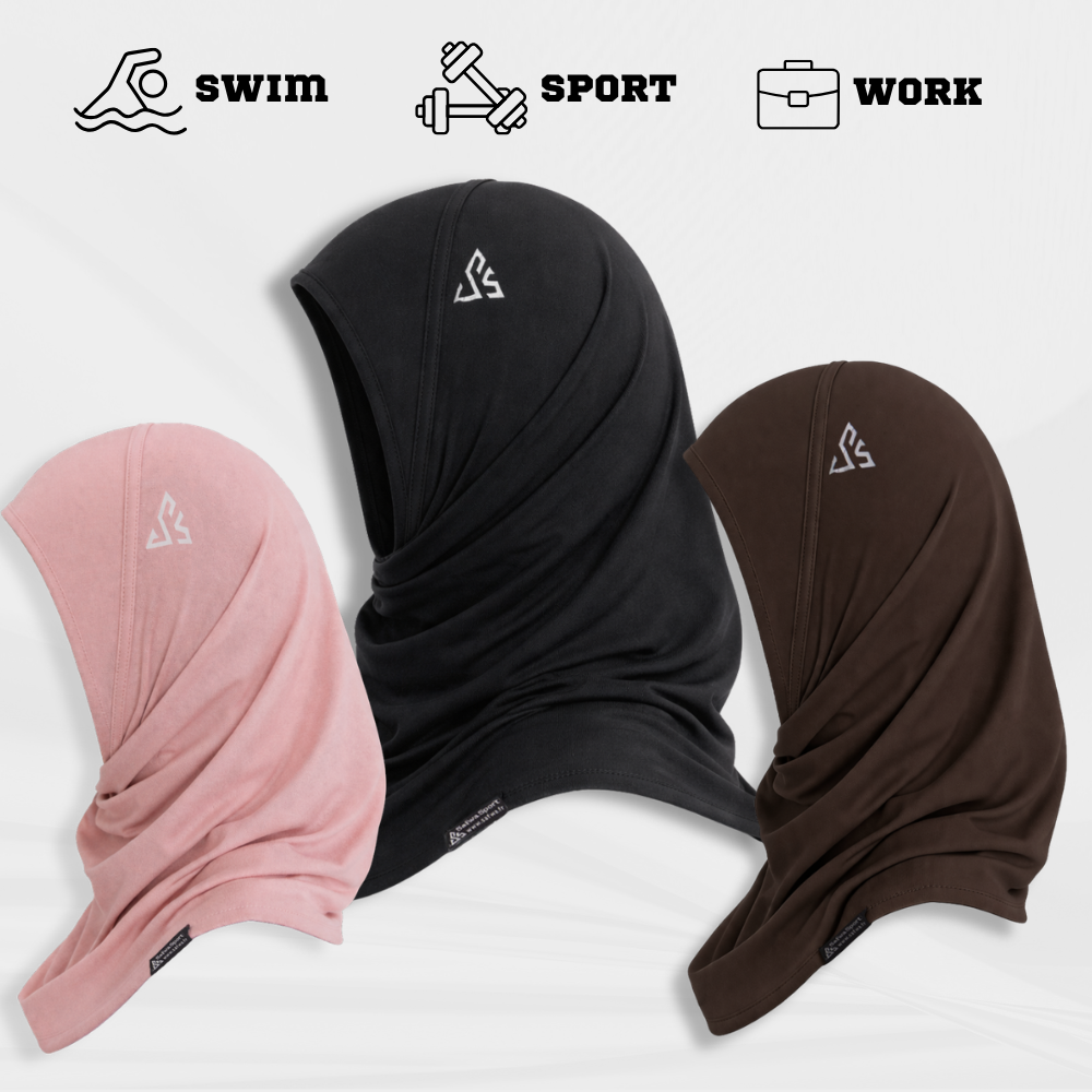 Hijab Sport Femme SafwaFlow™ – Respirant, Anti-Transpiration, Maintien Parfait, Confort Actif
