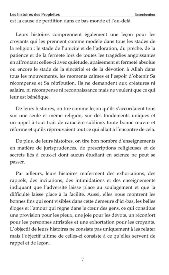Le storie dei Profeti – Qisas Al Anbiya – As-Sa'dî – Francese / Arabo – Al Bayyinah