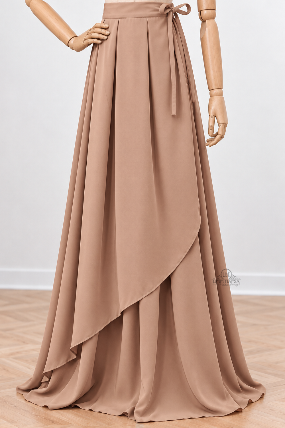 Umm Hafsa – Saia Envelope Comprida, Larga e Fluida – Woolpeach Premium