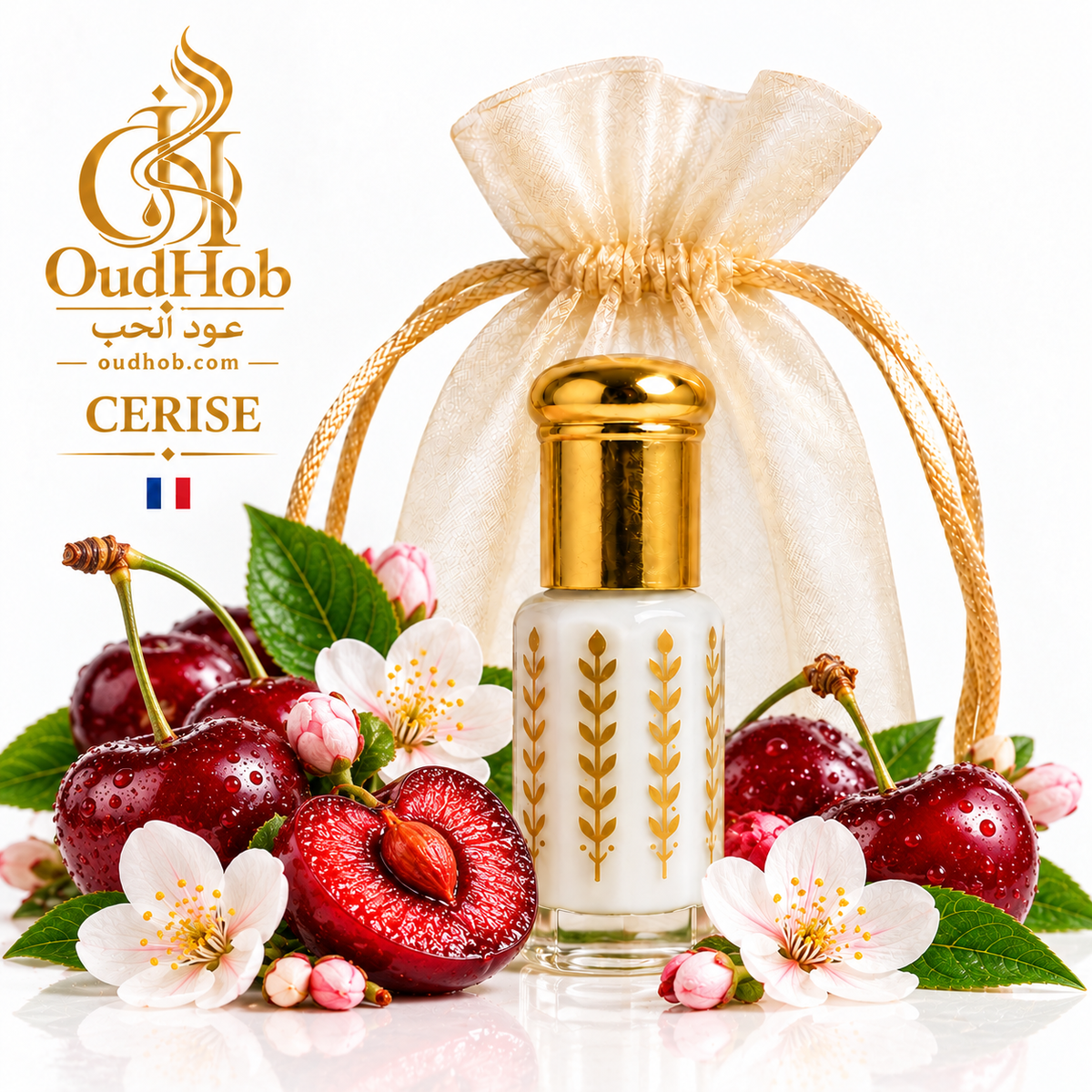 Musc Tahara Kirsebær – Intimmusk Uden Alkohol 3 ml – Fremstillet i Frankrig – OudHob | عود الحب
