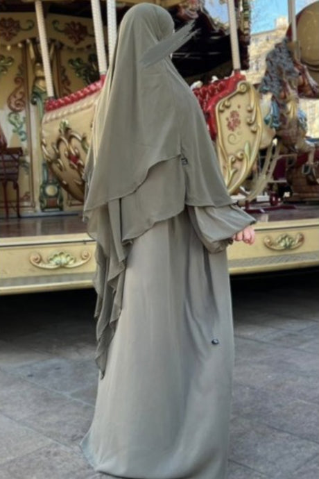 Khimar 2 voiles mousseline Umm Hafsa