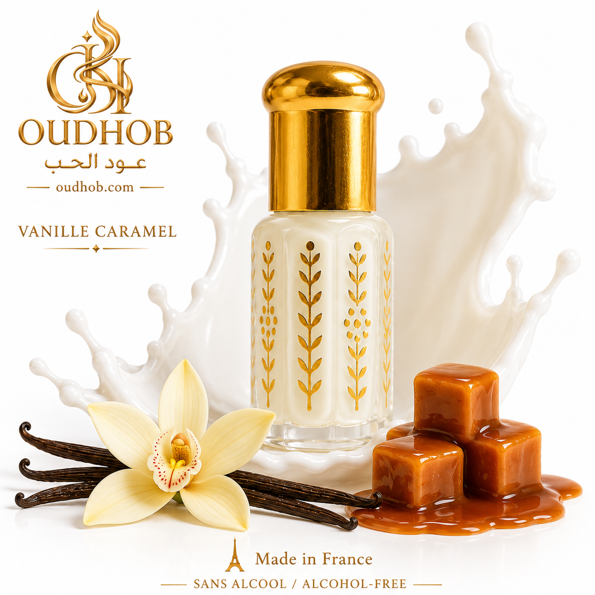 Musc Tahara Vanilje Karamell – Intimmusk Uten Alkohol 3 ml – OudHob | عود الحب