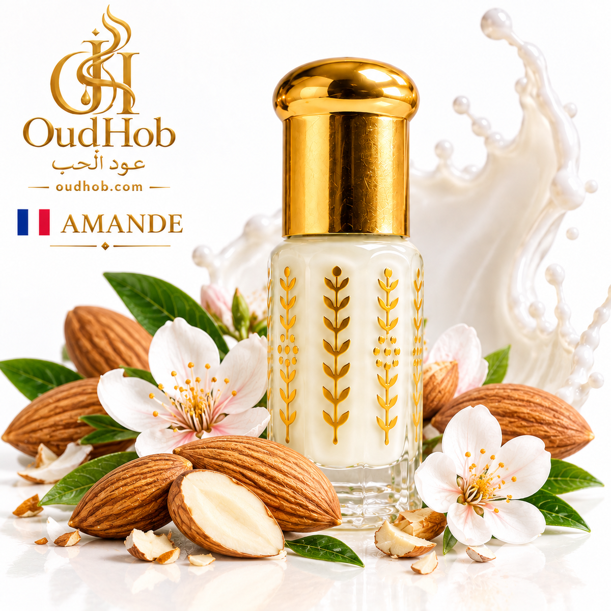 Musc Tahara Mandel – Alkoholfrei 3 ml – Hergestellt in Frankreich – OudHob | عود الحب