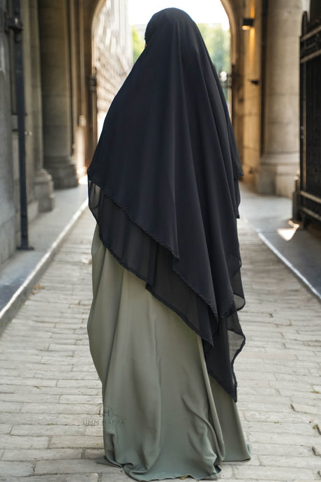 Khimar 2 voiles mousseline Umm Hafsa