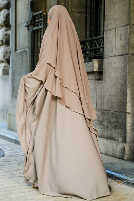 Khimar 2 voiles mousseline Umm Hafsa