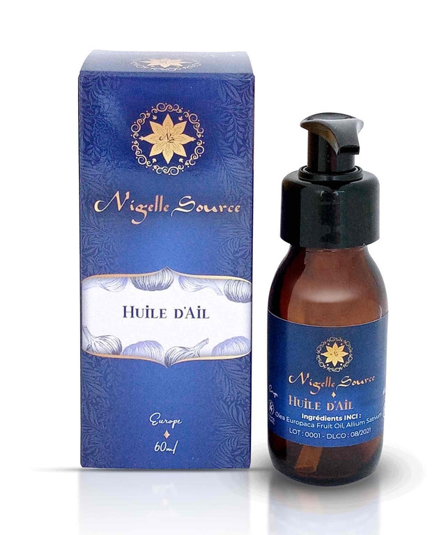 Huile d’Ail Bio du Kenya 60ml Qualité Cosmétique et Alimentaire - Nigelle Source