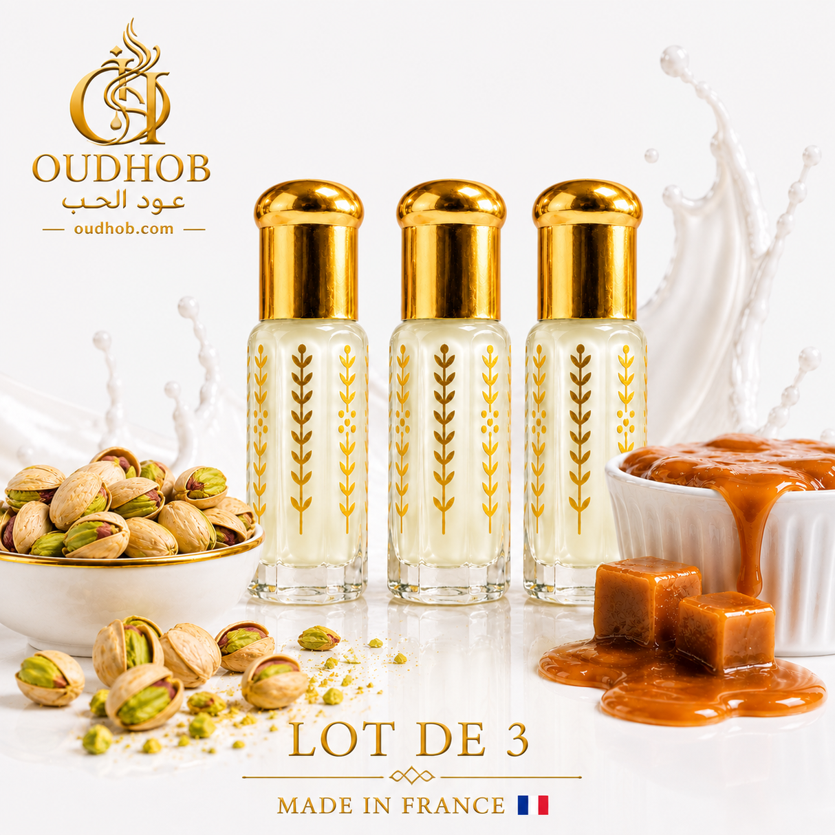 Musc Tahara Pistaasi Karamelli – Alkoholiton Intiimimyski 3 ml – OudHob | عود الحب