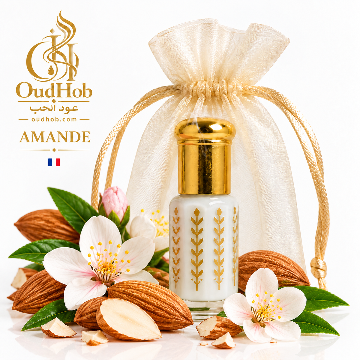 Musc Tahara Mandel – Alkoholfrei 3 ml – Hergestellt in Frankreich – OudHob | عود الحب