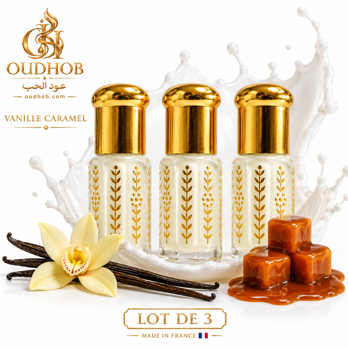 Musc Tahara Vanilje Karamell – Intimmusk Uten Alkohol 3 ml – OudHob | عود الحب