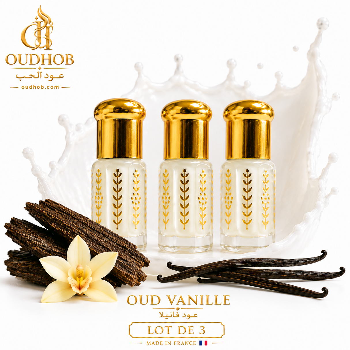 Musc Tahara Oud Vanilje – Intimmusk Uten Alkohol 3 ml – OudHob | عود الحب