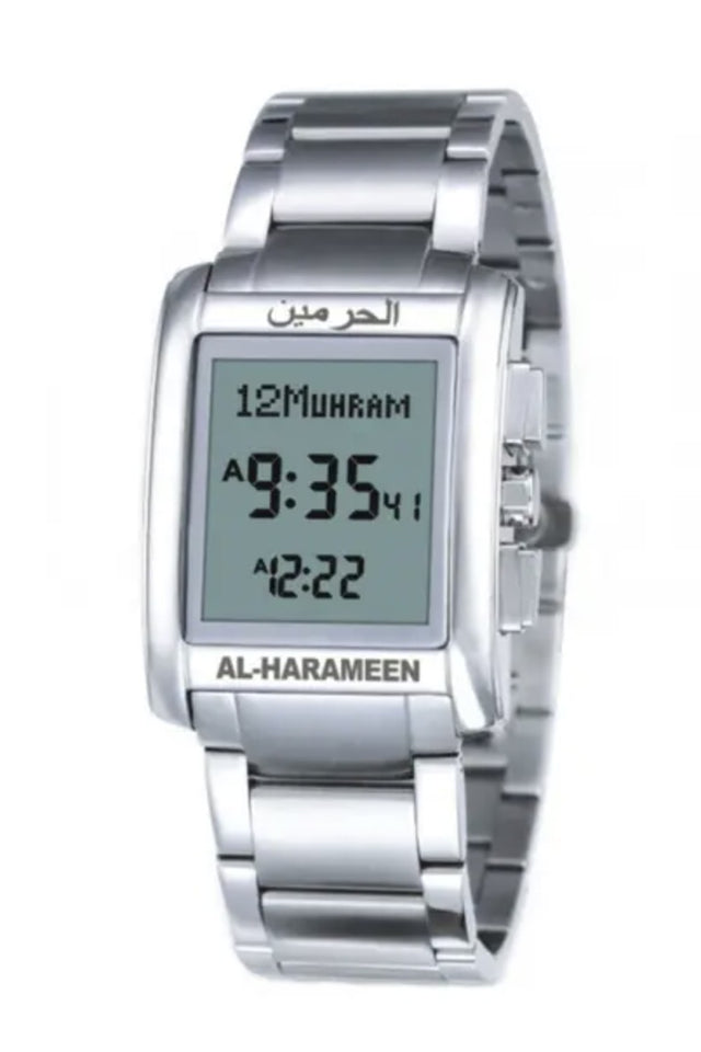 Montre de luxe originale AL-HARAMEEN HA-6208 Montre horaires Azan 50m étanche, Montre azan numérique