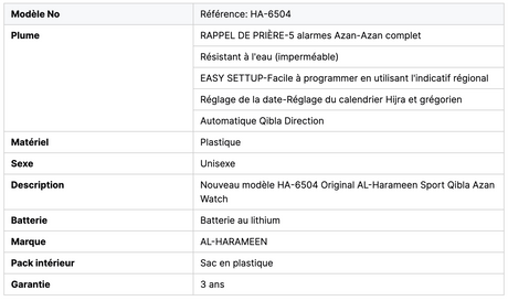 Montre numérique Al Harameen HA-6504, Les montres élégantes pour jeunes d'Al-Haramain
