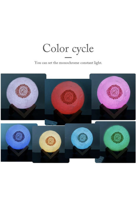 Veilleuse Coranique MP3 Lampe de lune SQ168 avec haut-parleur Coran Bluetooth connecte Android et iOS - Equantu SQ168