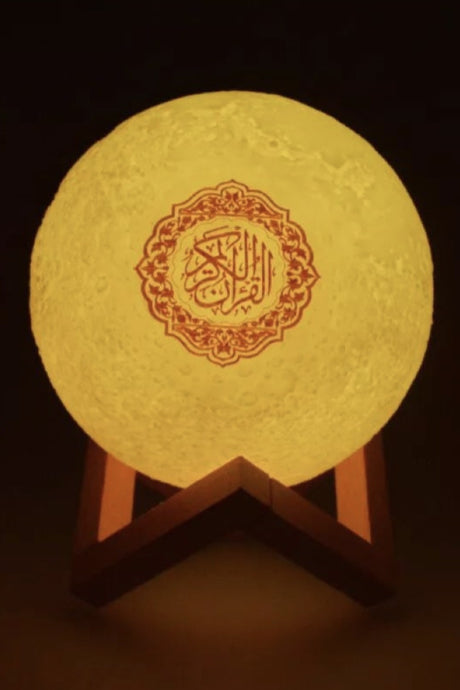 Veilleuse Coranique MP3 Lampe de lune SQ168 avec haut-parleur Coran Bluetooth connecte Android et iOS - Equantu SQ168