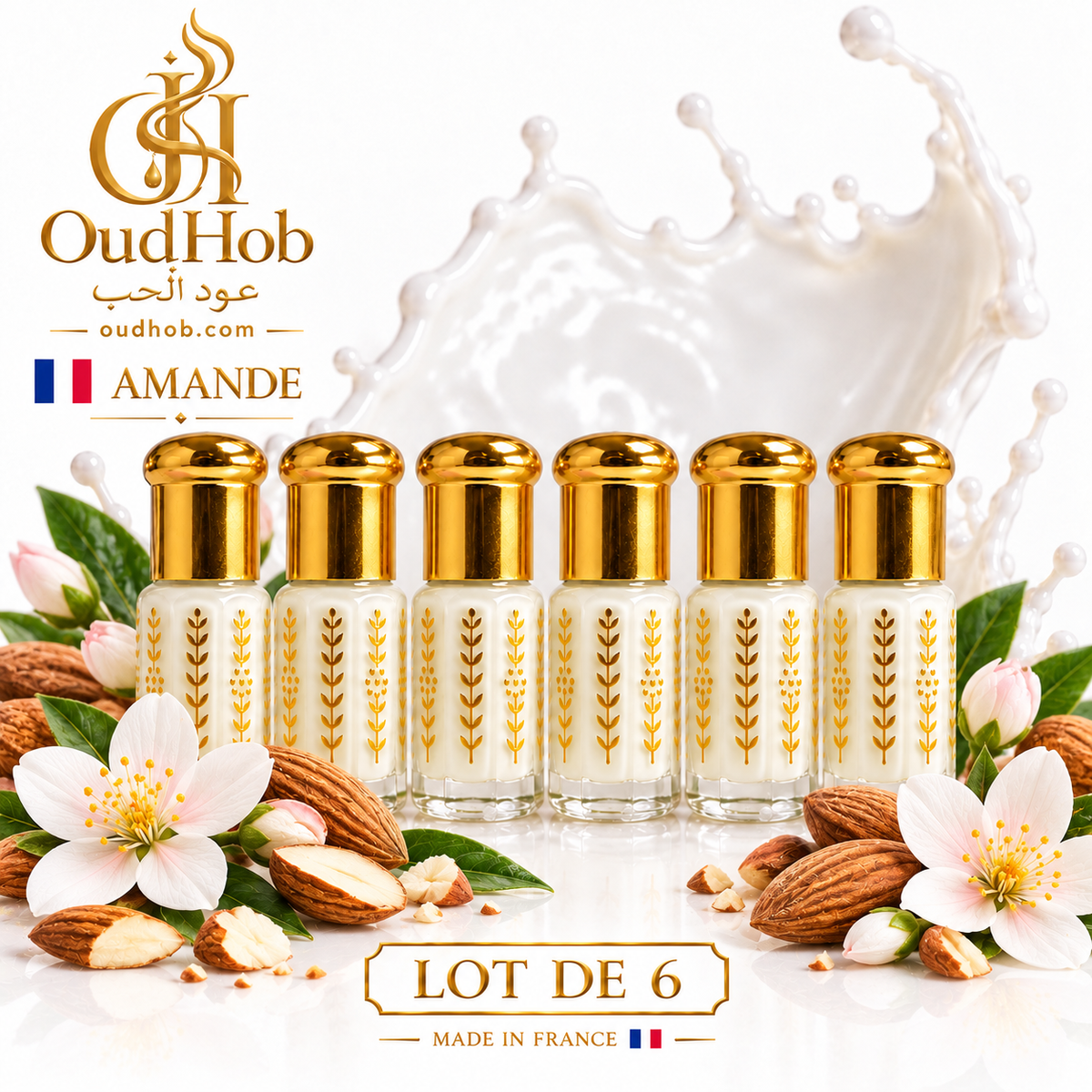 Musc Tahara Mandel – Alkoholfrei 3 ml – Hergestellt in Frankreich – OudHob | عود الحب