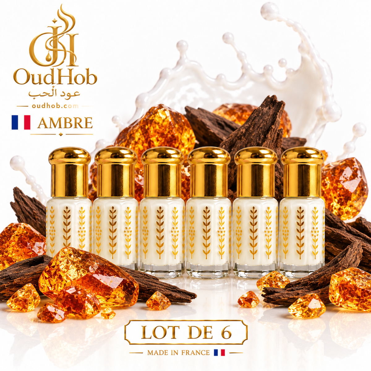 Musc Tahara Amber – Intieme Musk Alcoholvrij 3 ml – Gemaakt in Frankrijk – OudHob | عود الحب