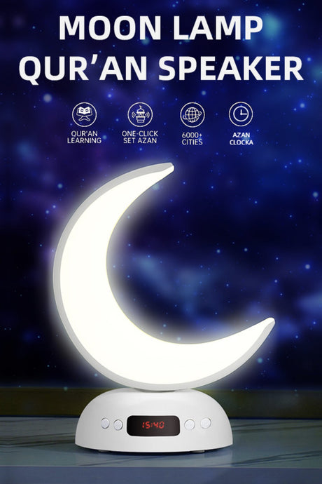 Veilleuse Coranique Lampe Lunaire SQ902 avec haut-parleur Coran Bluetooth connecte Android et iOS - Equantu SQ902