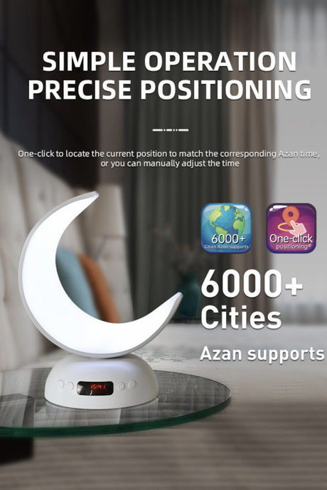 Veilleuse Coranique Lampe Lunaire SQ902 avec haut-parleur Coran Bluetooth connecte Android et iOS - Equantu SQ902