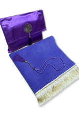 Coffret cadeau élégant Pochette en tissu Tapis de prière & Tasbih (chapelet) Sajada en Velours de Luxe