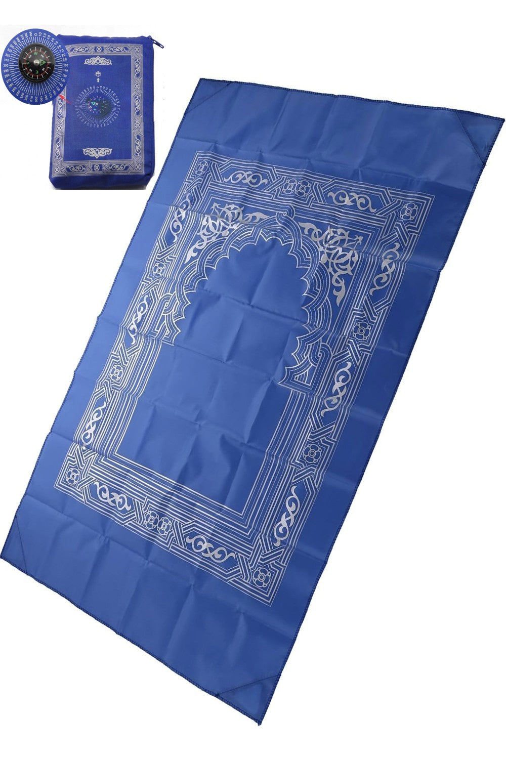 Tapis de prière de poche avec boussole, Sajada de voyage