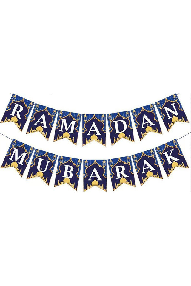 Banderole "Ramadan Mubarak" – Guirlande Festive et Élégante pour le Ramadan et l'Aïd 2025
