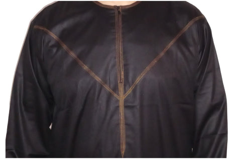 Qamis Émirati en Satin Précieux – Manches Longues | Sultan