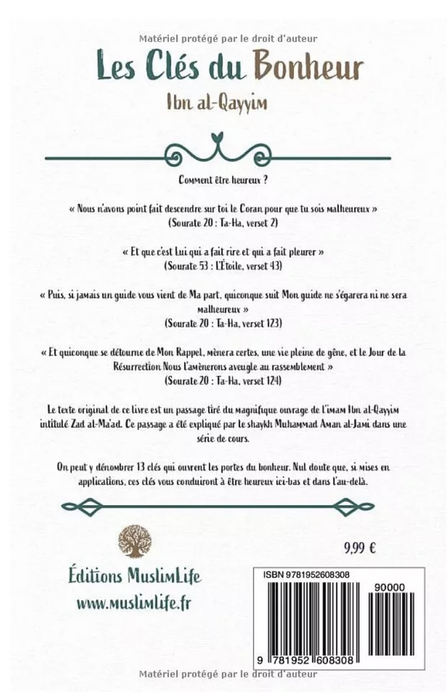 Les clés du bonheur de Ibn Al-Qayyim - Édition MuslimLife