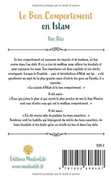 Le bon comportement en Islam de Ibn Baz - Édition MuslimLife