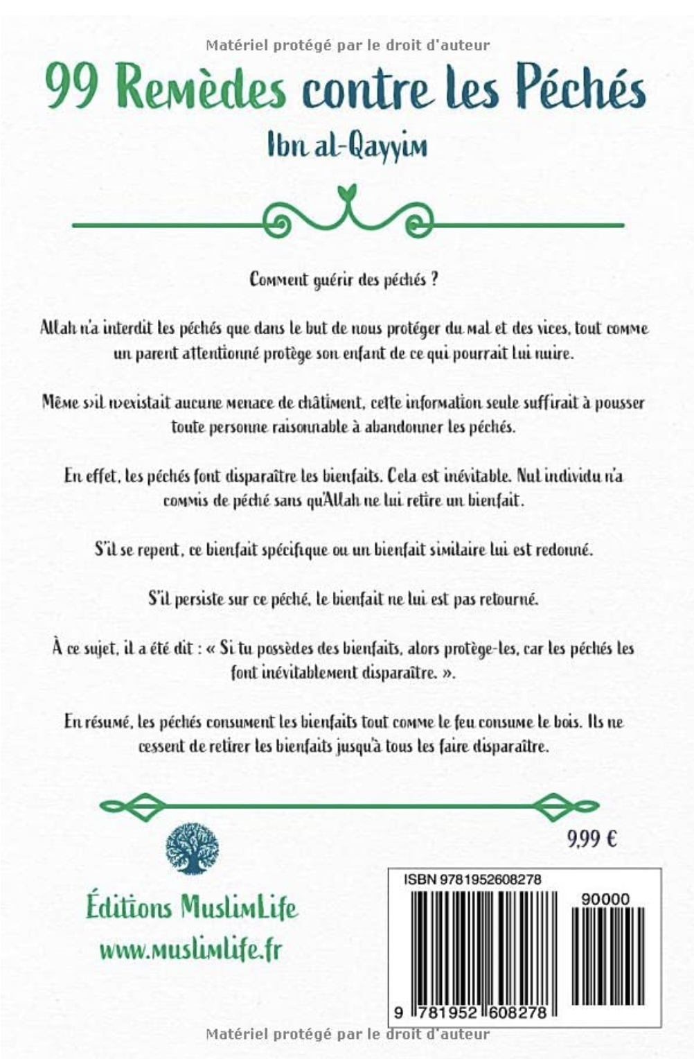99 Remèdes contre les Péchés de ibn Qayyim - Édition MuslimLife