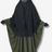 Niqab 2 Pièces à Clips 1m50 Umm Hafsa