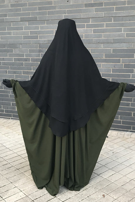 Niqab 2 Pièces à Clips 1m50 Umm Hafsa