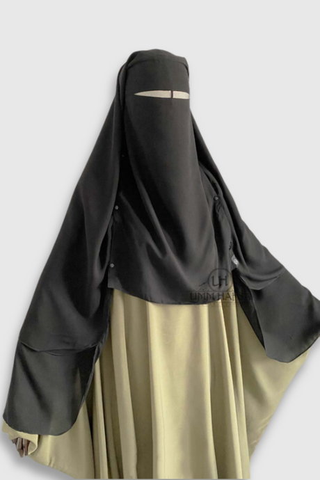 Niqab/Sitar cape à clips 1m50 Umm Hafsa