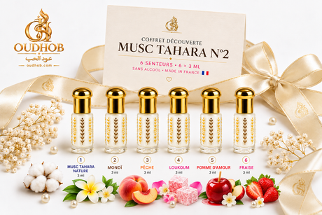 Set Scoperta Musc Tahara N°2 – 6 Fragranze × 3 ml – Senza Alcol – OudHob | عود الحب