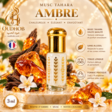 Musc Tahara Amber – Intieme Musk Alcoholvrij 3 ml – Gemaakt in Frankrijk – OudHob | عود الحب