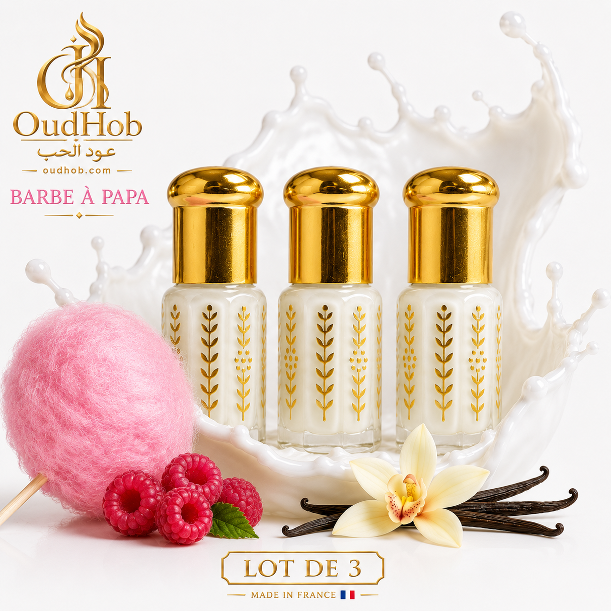 Musc Tahara Barbe à Papa – Musc Intime Sans Alcool 3 ml – OudHob | عود الحب