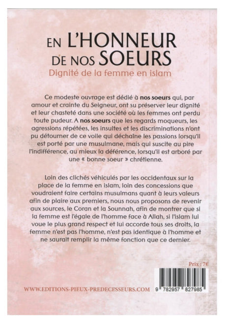 En l'honneur de nos sœurs - Dignité de la femme en islam de Rachid Maach – Éditions Les Pieux Prédécesseurs