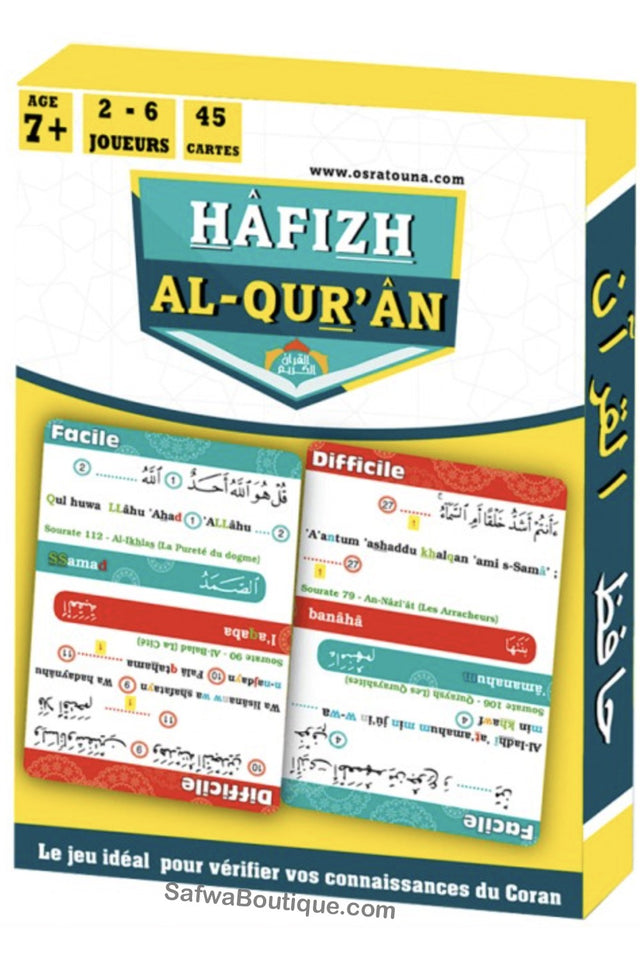 Hâfizh Al Qur'ân (Jeu de cartes autour du Coran : 2 à 6 joueurs - 8 ans et plus)  - Osratouna