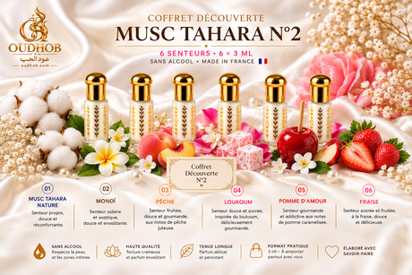 Set Scoperta Musc Tahara N°2 – 6 Fragranze × 3 ml – Senza Alcol – OudHob | عود الحب