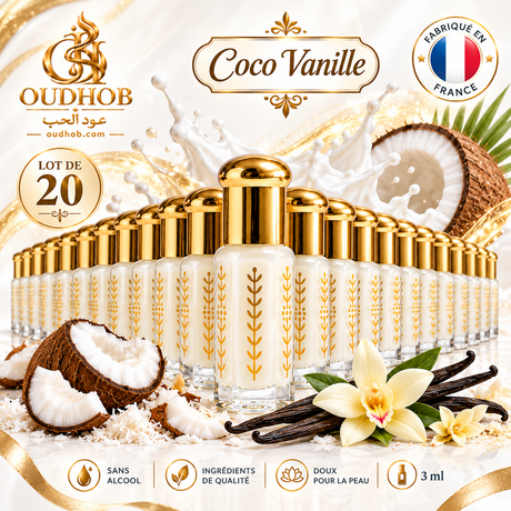 Musc Tahara Coco Vanilje – Intimmusk Uten Alkohol 3 ml - Produsert i Frankrike – OudHob | عود الحب