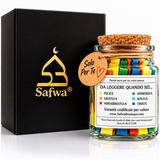 Safwa® Koran-Glas Italienische Ausgabe – Koranverse auf Arabisch & Italienisch – 6 Emotionen – Islamische Geschenkbox