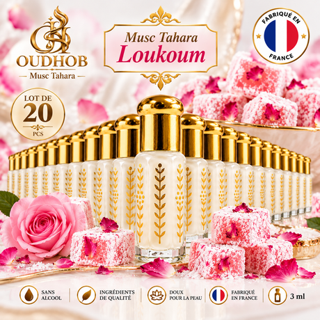 Musc Tahara Loukoum – Intimmusk uten Alkohol 3 ml - Produsert i Frankrike – OudHob | عود الحب