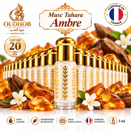 Musc Tahara Ambre – Musc Intime Sans Alcool 3 ml - Fabriqué en France – OudHob | عود الحب